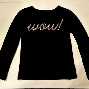 Gap Kids Girls Size Small WOW! Graphic Long Sleeve Top